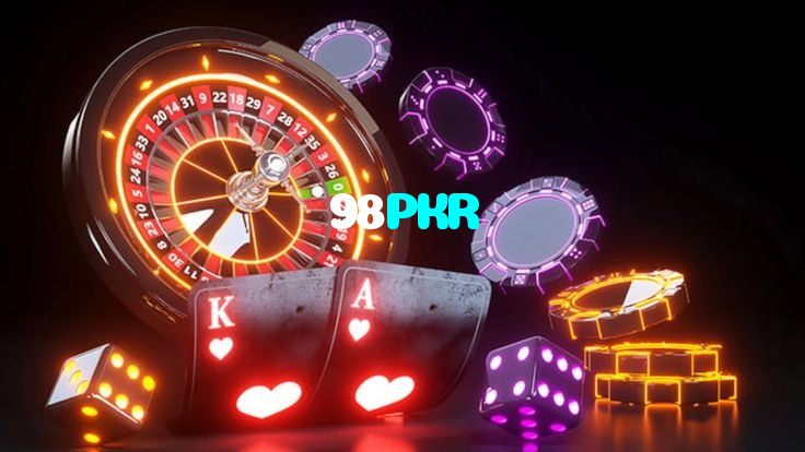 98PKR casino presented on mobile device in Pakistan with slots and live games